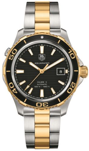 TAG Heuer Aquaracer 500M Calibre 5 41 Stainless Steel / Yellow Gold / Black / Bracelet